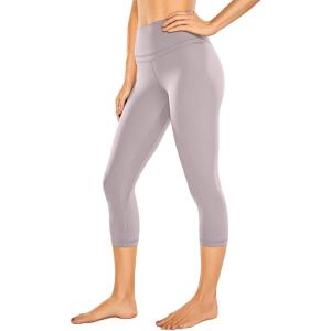 imageCRZ YOGA Womens Naked Feeling Workout Capris Leggings 19quot  Gym Compression Tummy Control Yoga Capri PantsMoonphase