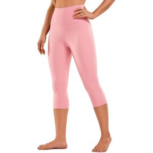 imageCRZ YOGA Womens Naked Feeling Workout Capris Leggings 19quot  Gym Compression Tummy Control Yoga Capri PantsThe Heartbeat Powder