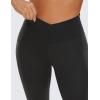 imageCRZ YOGA Butterluxe Womens Crossover Waist Workout Leggings with Pockets 25quot  V Cross High Waist Gym Lounge Yoga PantsBlack