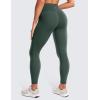 imageCRZ YOGA Butterluxe Womens Crossover Waist Workout Leggings with Pockets 25quot  V Cross High Waist Gym Lounge Yoga PantsDark Forest Green