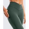 imageCRZ YOGA Butterluxe Womens Crossover Waist Workout Leggings with Pockets 25quot  V Cross High Waist Gym Lounge Yoga PantsDark Forest Green