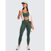 imageCRZ YOGA Butterluxe Womens Crossover Waist Workout Leggings with Pockets 25quot  V Cross High Waist Gym Lounge Yoga PantsDark Forest Green
