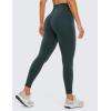 imageCRZ YOGA Butterluxe Womens Crossover Waist Workout Leggings with Pockets 25quot  V Cross High Waist Gym Lounge Yoga PantsForest Dark Green