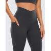 imageCRZ YOGA Butterluxe Womens Crossover Waist Workout Leggings with Pockets 25quot  V Cross High Waist Gym Lounge Yoga PantsMysterious Grey