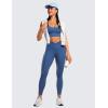 imageCRZ YOGA Butterluxe Womens Crossover Waist Workout Leggings with Pockets 25quot  V Cross High Waist Gym Lounge Yoga PantsPitch Blue
