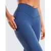 imageCRZ YOGA Butterluxe Womens Crossover Waist Workout Leggings with Pockets 25quot  V Cross High Waist Gym Lounge Yoga PantsPitch Blue
