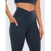 imageCRZ YOGA Butterluxe Womens Crossover Waist Workout Leggings with Pockets 25quot  V Cross High Waist Gym Lounge Yoga PantsTrue Navy