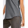 imageCRZ YOGA Pima Cotton Womens Short Sleeve Shirt Loose Yoga TShirt Casual Tee TopCarbon Heather
