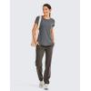 imageCRZ YOGA Pima Cotton Womens Short Sleeve Shirt Loose Yoga TShirt Casual Tee TopCarbon Heather