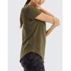 imageCRZ YOGA Pima Cotton Womens Short Sleeve Shirt Loose Yoga TShirt Casual Tee TopCoast Stone Brown