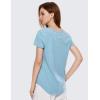 imageCRZ YOGA Pima Cotton Womens Short Sleeve Shirt Loose Yoga TShirt Casual Tee TopHeathered Neptune Blue