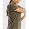 imageCRZ YOGA Pima Cotton Womens Short Sleeve Shirt Loose Yoga TShirt Casual Tee TopOlive Yellow