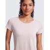 imageCRZ YOGA Pima Cotton Womens Short Sleeve Shirt Loose Yoga TShirt Casual Tee TopSmoky Blush