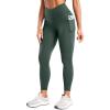imageCRZ YOGA Butterluxe Womens Crossover Waist Workout Leggings with Pockets 25quot  V Cross High Waist Gym Lounge Yoga PantsDark Forest Green