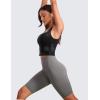 imageCRZ YOGA Womens Butterluxe Double Lined Square Neck Tank Tops Sleeveless Workout Cropped Tight Shirts Fitted Casual Crop TankBlack Tie Dye Flowers