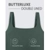imageCRZ YOGA Womens Butterluxe Double Lined Square Neck Tank Tops Sleeveless Workout Cropped Tight Shirts Fitted Casual Crop TankDark Forest Green
