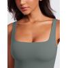 imageCRZ YOGA Womens Butterluxe Double Lined Square Neck Tank Tops Sleeveless Workout Cropped Tight Shirts Fitted Casual Crop TankGrey Sage