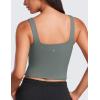 imageCRZ YOGA Womens Butterluxe Double Lined Square Neck Tank Tops Sleeveless Workout Cropped Tight Shirts Fitted Casual Crop TankGrey Sage