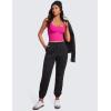 imageCRZ YOGA Womens Butterluxe Double Lined Square Neck Tank Tops Sleeveless Workout Cropped Tight Shirts Fitted Casual Crop TankHibiscus Purple
