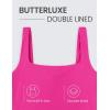 imageCRZ YOGA Womens Butterluxe Double Lined Square Neck Tank Tops Sleeveless Workout Cropped Tight Shirts Fitted Casual Crop TankHibiscus Purple
