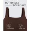 imageCRZ YOGA Womens Butterluxe Double Lined Square Neck Tank Tops Sleeveless Workout Cropped Tight Shirts Fitted Casual Crop TankTaupe