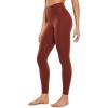imageCRZ YOGA Super High Waisted Butterluxe Workout Leggings 28 Over Belly Buttery Soft Full Length Yoga Pants for WomenJujube Brown