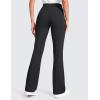 imageCRZ YOGA 4Way Stretch Flare Womens Pants Tall 31quot Dress Work Casual High Waisted Lounge Pants with Zip PocketsBlack