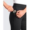 imageCRZ YOGA 4Way Stretch Flare Womens Pants Tall 31quot Dress Work Casual High Waisted Lounge Pants with Zip PocketsBlack