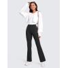imageCRZ YOGA 4Way Stretch Flare Womens Pants Tall 31quot Dress Work Casual High Waisted Lounge Pants with Zip PocketsBlack