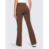 imageCRZ YOGA 4Way Stretch Flare Womens Pants Tall 31quot Dress Work Casual High Waisted Lounge Pants with Zip PocketsCoffee Brown