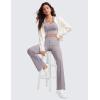imageCRZ YOGA 4Way Stretch Flare Womens Pants Tall 31quot Dress Work Casual High Waisted Lounge Pants with Zip PocketsGull Gray