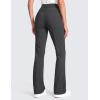 imageCRZ YOGA 4Way Stretch Flare Womens Pants Tall 31quot Dress Work Casual High Waisted Lounge Pants with Zip PocketsInk Gray