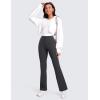 imageCRZ YOGA 4Way Stretch Flare Womens Pants Tall 31quot Dress Work Casual High Waisted Lounge Pants with Zip PocketsInk Gray