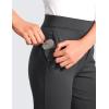 imageCRZ YOGA 4Way Stretch Flare Womens Pants Tall 31quot Dress Work Casual High Waisted Lounge Pants with Zip PocketsInk Gray