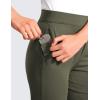 imageCRZ YOGA 4Way Stretch Flare Womens Pants Tall 31quot Dress Work Casual High Waisted Lounge Pants with Zip PocketsOlive Green
