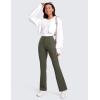 imageCRZ YOGA 4Way Stretch Flare Womens Pants Tall 31quot Dress Work Casual High Waisted Lounge Pants with Zip PocketsOlive Green