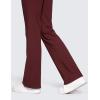 imageCRZ YOGA 4Way Stretch Flare Womens Pants Tall 31quot Dress Work Casual High Waisted Lounge Pants with Zip PocketsRed Merlot