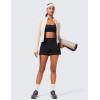 imageCRZ YOGA Butterlift Shorts for Women High Waisted Yoga Casual Lounge Workout Shorts with Pockets LinerlessBlack