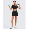imageCRZ YOGA Butterluxe Skirts for Women High Waisted A Line Tennis Golf Athletic Casual Skorts with PocketsBlack