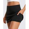 imageCRZ YOGA Butterluxe Skirts for Women High Waisted A Line Tennis Golf Athletic Casual Skorts with PocketsBlack