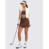 imageCRZ YOGA Butterluxe Skirts for Women High Waisted A Line Tennis Golf Athletic Casual Skorts with PocketsCoffee Brown