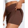 imageCRZ YOGA Butterluxe Skirts for Women High Waisted A Line Tennis Golf Athletic Casual Skorts with PocketsCoffee Brown