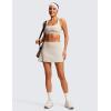 imageCRZ YOGA Butterluxe Skirts for Women High Waisted A Line Tennis Golf Athletic Casual Skorts with PocketsMojave Tan