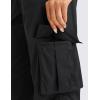 imageCRZ YOGA Lightweight Casual Cargo Pants for Women 30quot Adjustable Ruched Straight Leg Work Travel Workout Athletic Hiking PantBlack