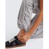 imageCRZ YOGA Lightweight Casual Cargo Pants for Women 30quot Adjustable Ruched Straight Leg Work Travel Workout Athletic Hiking PantDark Chrome