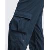 imageCRZ YOGA Lightweight Casual Cargo Pants for Women 30quot Adjustable Ruched Straight Leg Work Travel Workout Athletic Hiking PantInk Blue