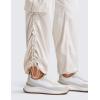 imageCRZ YOGA Lightweight Casual Cargo Pants for Women 30quot Adjustable Ruched Straight Leg Work Travel Workout Athletic Hiking PantMilky White Bone