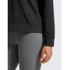 imageCRZ YOGA Lightweight Pullover Sweatshirt for Women Long Sleeve Soft Casual Crewneck Tops Basic Workout Fall Sweat ShirtsBlack