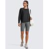 imageCRZ YOGA Lightweight Pullover Sweatshirt for Women Long Sleeve Soft Casual Crewneck Tops Basic Workout Fall Sweat ShirtsBlack