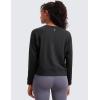 imageCRZ YOGA Lightweight Pullover Sweatshirt for Women Long Sleeve Soft Casual Crewneck Tops Basic Workout Fall Sweat ShirtsBlack